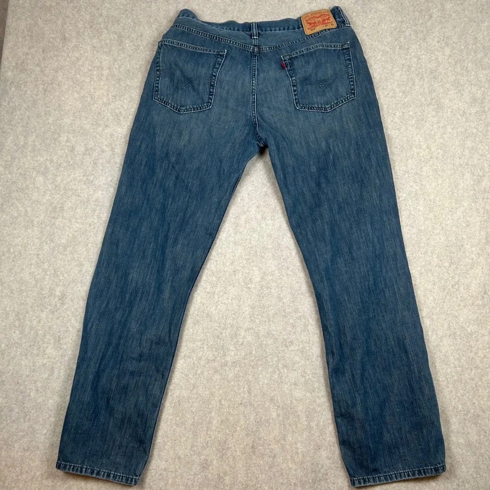 Levi's 514 Straight Fit Jeans Mens 36x32 Blue Medium Wash Denim‎ 100% Cotton